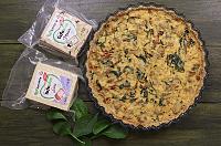 Quiche vegan cu tofu, spanac si ciuperci