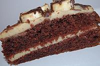 Tort cu ciocolată și budincă de vanilie (de post)