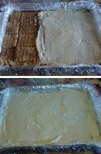 Prajitura fara coacere cu mere, biscuiti si budinca - Pas 6