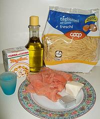 Paste "tagliolini" cu somon - Pas 1