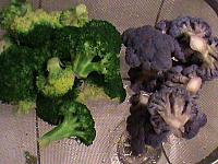 Chec cu branza si broccoli/conopida violeta - Pas 2