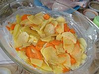Pulpe/piept de pui pe „pat” de cartofi - Pas 5