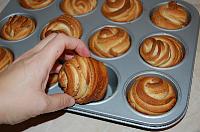 Cruffins, sau briose-cozonac - Pas 16