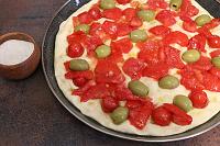 Focaccia cu rosii si masline, sau Foccacia Barese - Pas 17