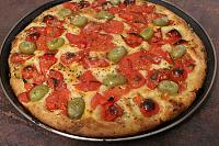 Focaccia cu rosii si masline, sau Foccacia Barese - Pas 20
