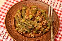 Mancare de bame cu carne - Pas 12