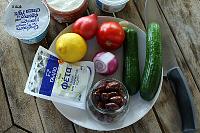 Salata greceasca cu paste si iaurt - Pas 2