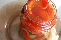 Gogosari si vinete marinate la borcan - Pas 6