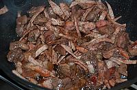 Mancare de ficatei de pui cu bacon - Pas 5