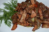 Mancare de ficatei de pui cu bacon - Pas 8