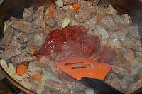 Mancare de mazare cu carne - Pas 3