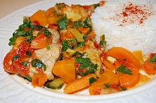 Pește cu legume, în stil marocan