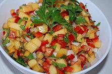 Salată cu piersici și ardei (Salsa cu piersici)