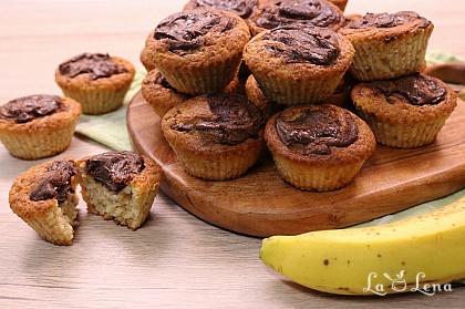 Brioșe cu banane și Nutella