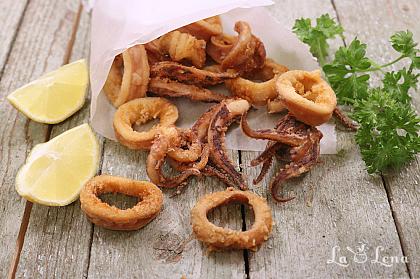 Calamari prăjiți, rețetă italiană