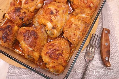 Pui crocant cu unt, la cuptor