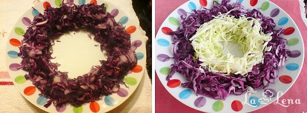 Salată de fasole, varză roșie și albă - Pas 3