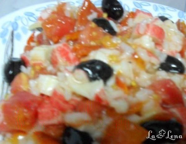 Salata de surimi, legume si orez - Pas 5