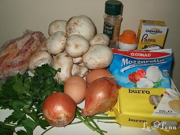 Ciuperci umplute cu bacon și mozzarella - Pas 1