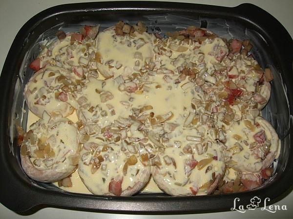 Ciuperci umplute cu bacon și mozzarella - Pas 8