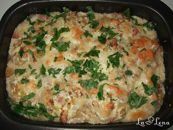 Ciuperci umplute cu bacon și mozzarella - Pas 9