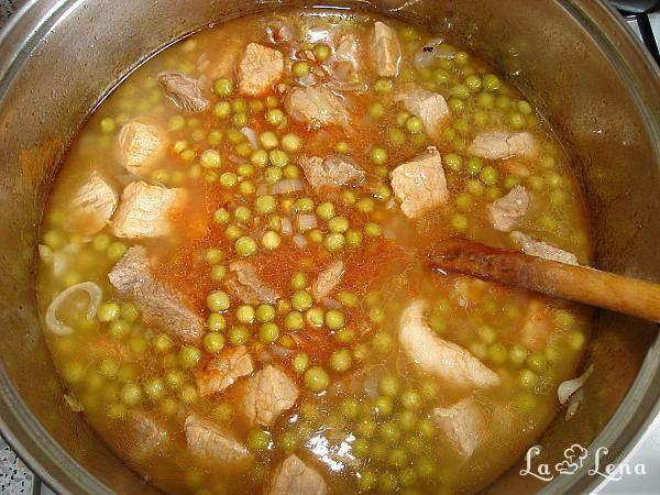 Mazăre cu carne - Pas 4