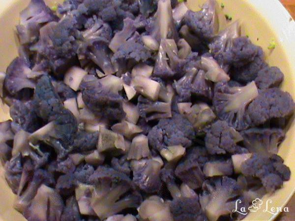 Chec cu branza si broccoli/conopida violeta - Pas 4