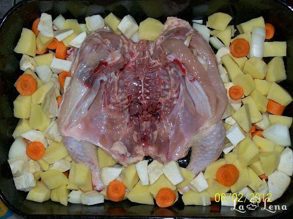 Pui cu legume la tavă - Pas 1