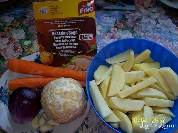 Legume asortate la pungă magică - Pas 1
