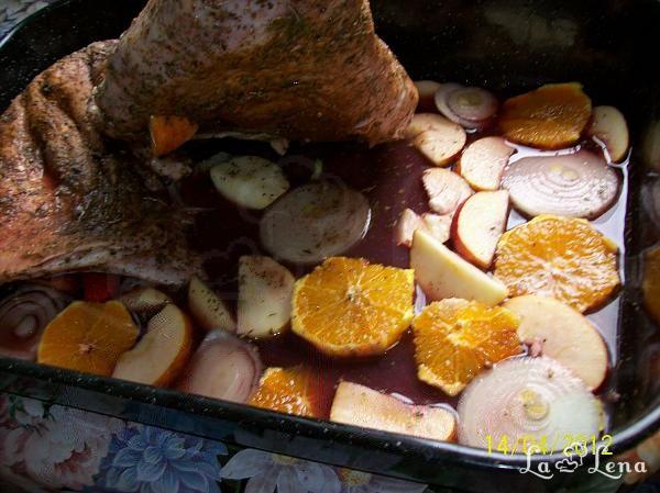 Pulpa de miel la cuptor cu mar si portocala - Pas 6