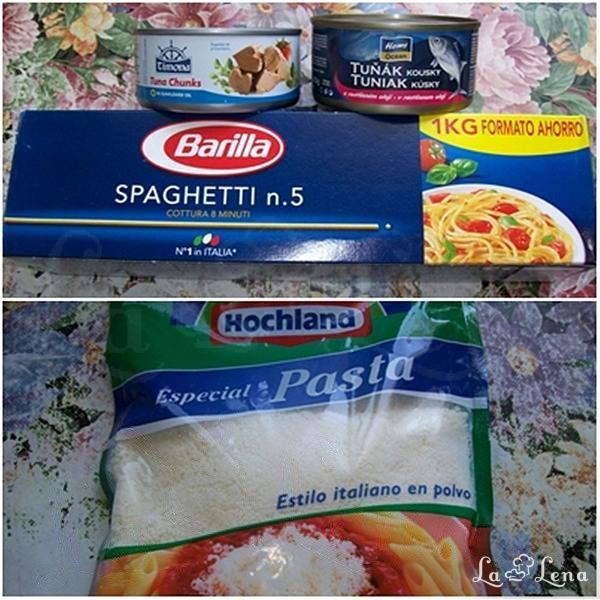 Spaghetti cu bucatele de ton - Pas 1