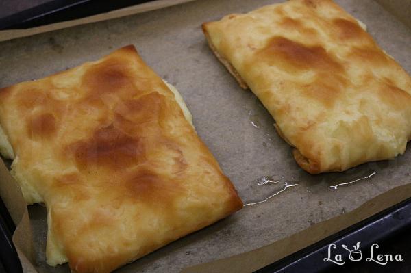 Bougatsa, sau Prăjitură grecească cu lapte și griș - Pas 15