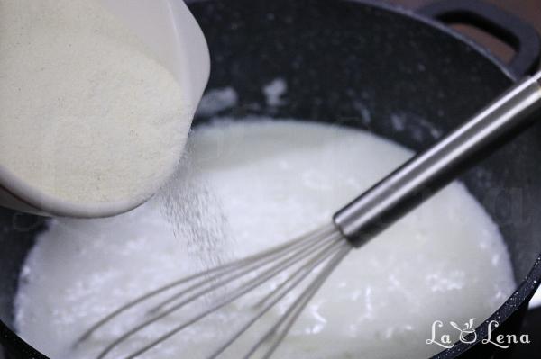 Bougatsa, sau Prăjitură grecească cu lapte și griș - Pas 3