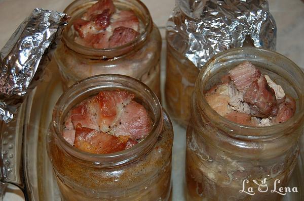 Carne în suc propriu, la borcan - Pas 10