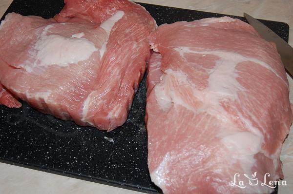 Carne în suc propriu, la borcan - Pas 1