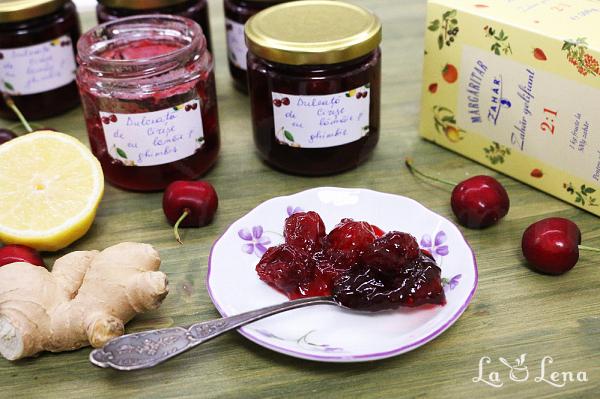 Dulceață de cireșe cu lămâie și ghimbir