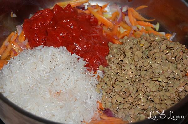 Pilaf cu linte și legume - Pas 2