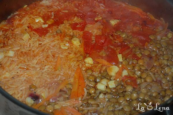 Pilaf cu linte și legume - Pas 5