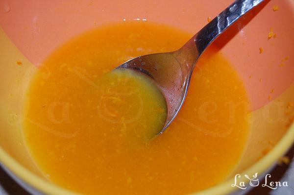 Prajitura cu suc de portocale si fructe(de post) - Pas 1