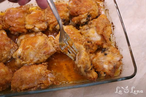 Pui crocant cu unt, la cuptor - Pas 7