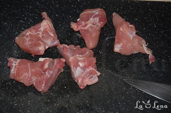 Pui cu urechi de lemn și legume - Pas 1
