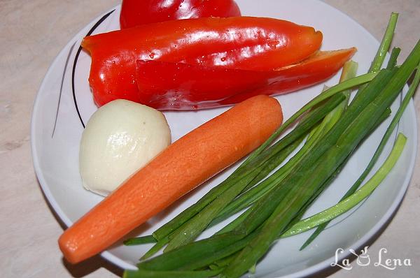 Pui cu urechi de lemn și legume - Pas 7