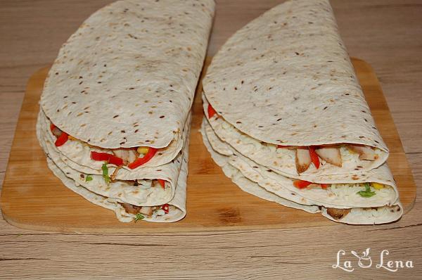 Quesadilla cu pui și legume - Pas 11