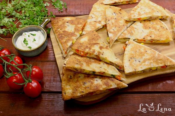 Quesadilla cu pui și legume - Pas 15