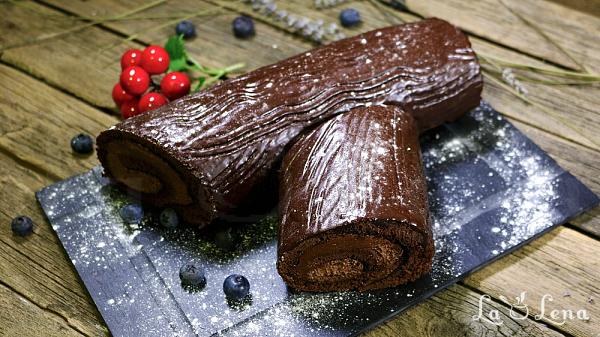 Ruladă cu ciocolată (Buche de Noel) - Pas 26