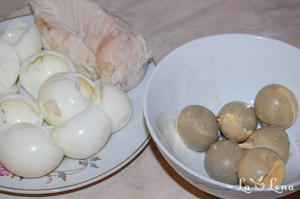 Salată "Cuib de prepeliță" - Pas 4