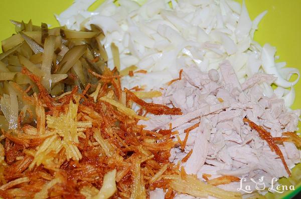 Salată "Cuib de prepeliță" - Pas 5