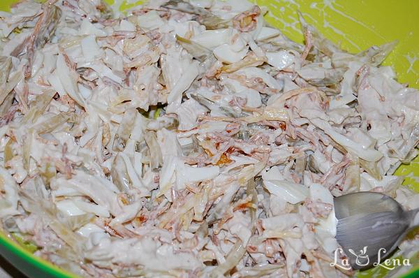 Salată "Cuib de prepeliță" - Pas 6