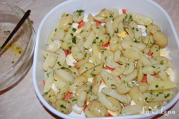 Salata de cartofi cu somon afumat - Pas 12