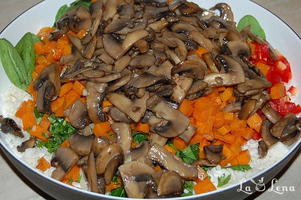 Salata de conopida cu dovleac copt si ciuperci - Pas 10